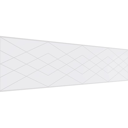 Ekena Millwork Set of Four Panels for 94 1/2"W x 24 1/4"H Diamond Argyle Fretwork Wainscot Wall Paneling WPKP12X01X47DMA